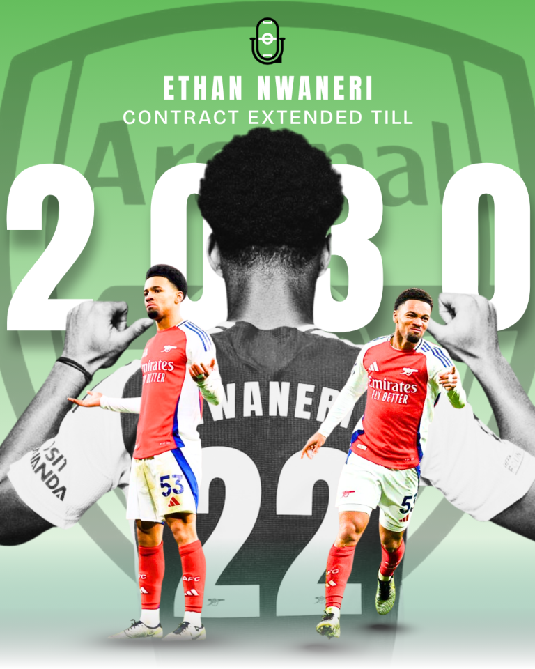 Ethan Nwaneri Signs Long-Term Arsenal Contract